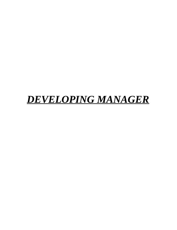 The Developing Manager Assignment (Doc)_1