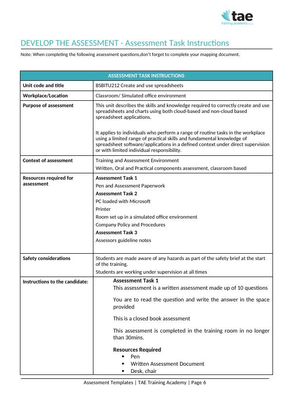 TAE40116 – Upgrade Assessment: Assessment Booklet_6