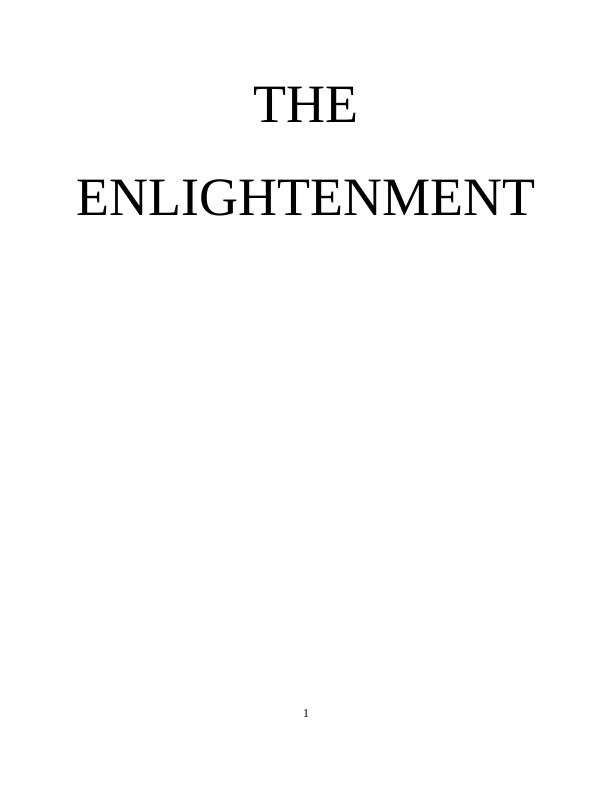 Essay on The Enlightenment Movement_1