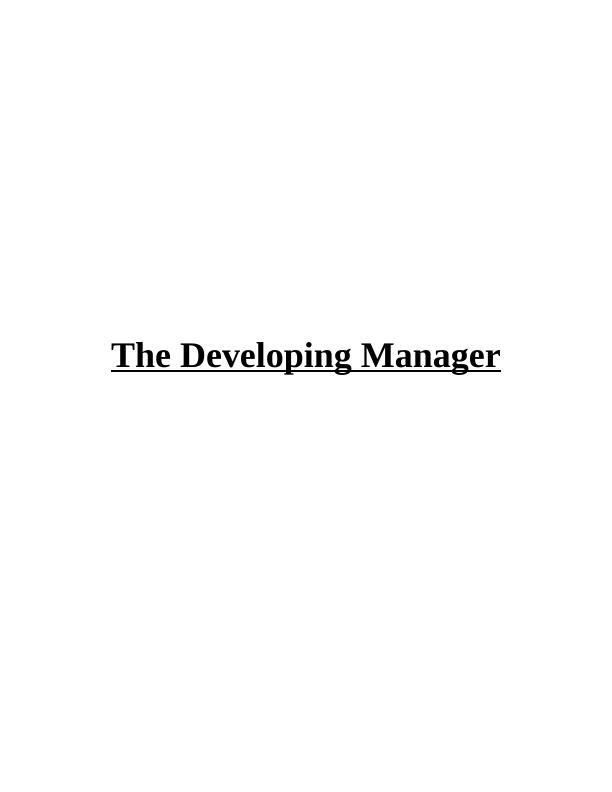 Report On Thomas Cook - Principals & Practices Of Management Behavior_1