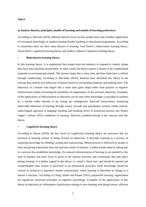Theories, Principles and Models of Learning in Education and Training_2