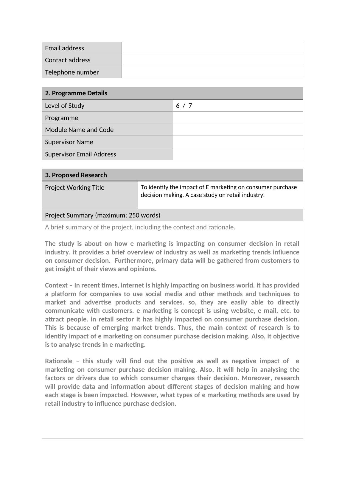 Dissertation Ethical Approval Form - Desklib