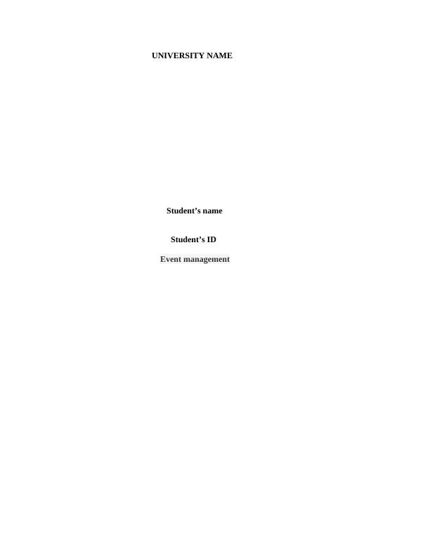 (Solved) Business Event Management Assignment_1