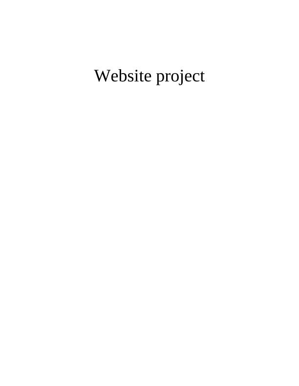 Website Project Report - Billy Hoods_1