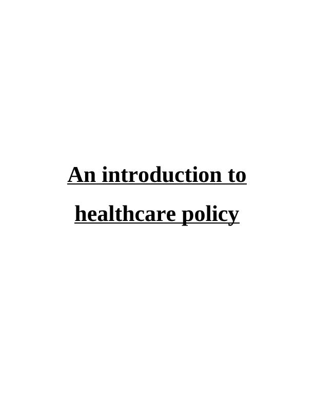 An Introduction to Healthcare Policy_1