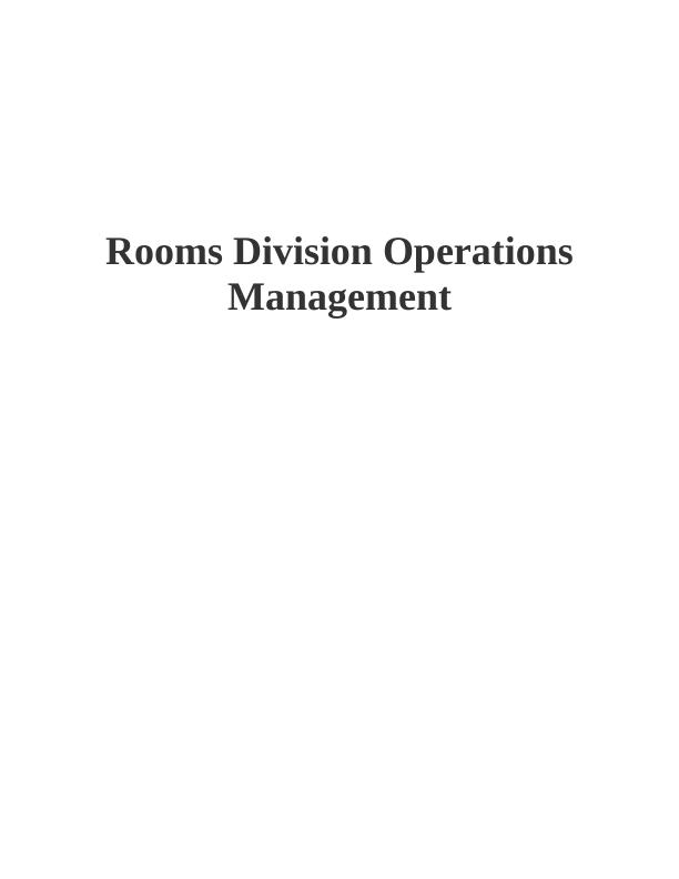 Rooms Division Operations Management_1