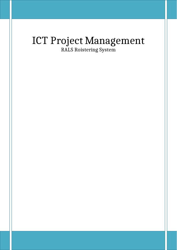 ICT Project Management | Assignment_1