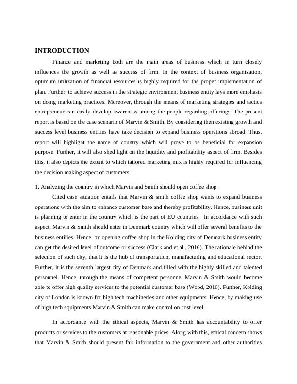 Report on Finance and Marketing: Case Scenario of Marvin & Smith_3