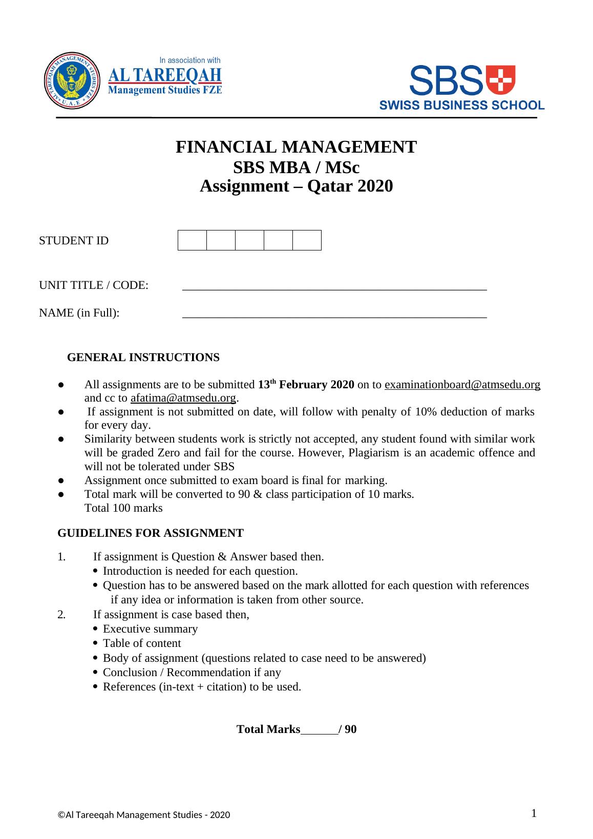 Assignment Financial Management_1