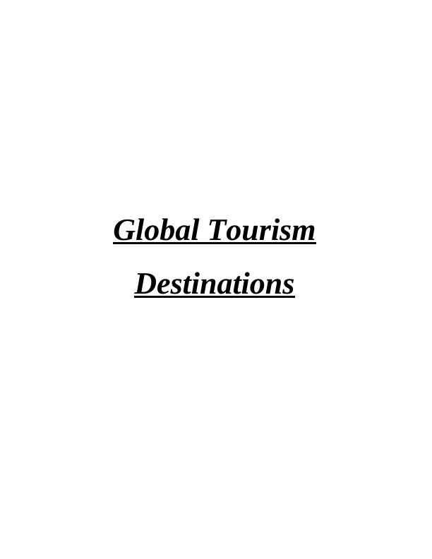 Global Tourism Destinations - Assignment Solved_1