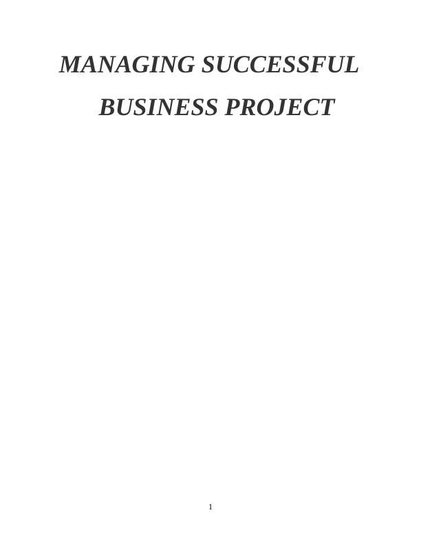 Managing a successful business project on Implementing CSR activities_1