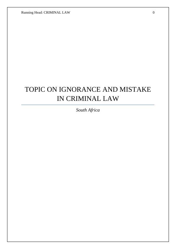Ignorance and Mistake in Criminal Law_1