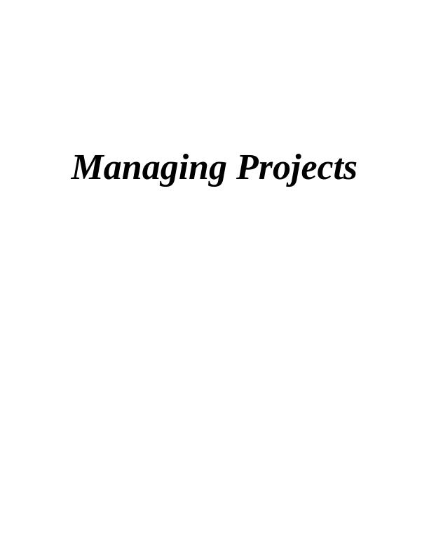 Assignment : Managing Projects_1