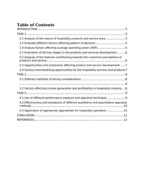 Hospitality Operations Management - Sample Assignment_2