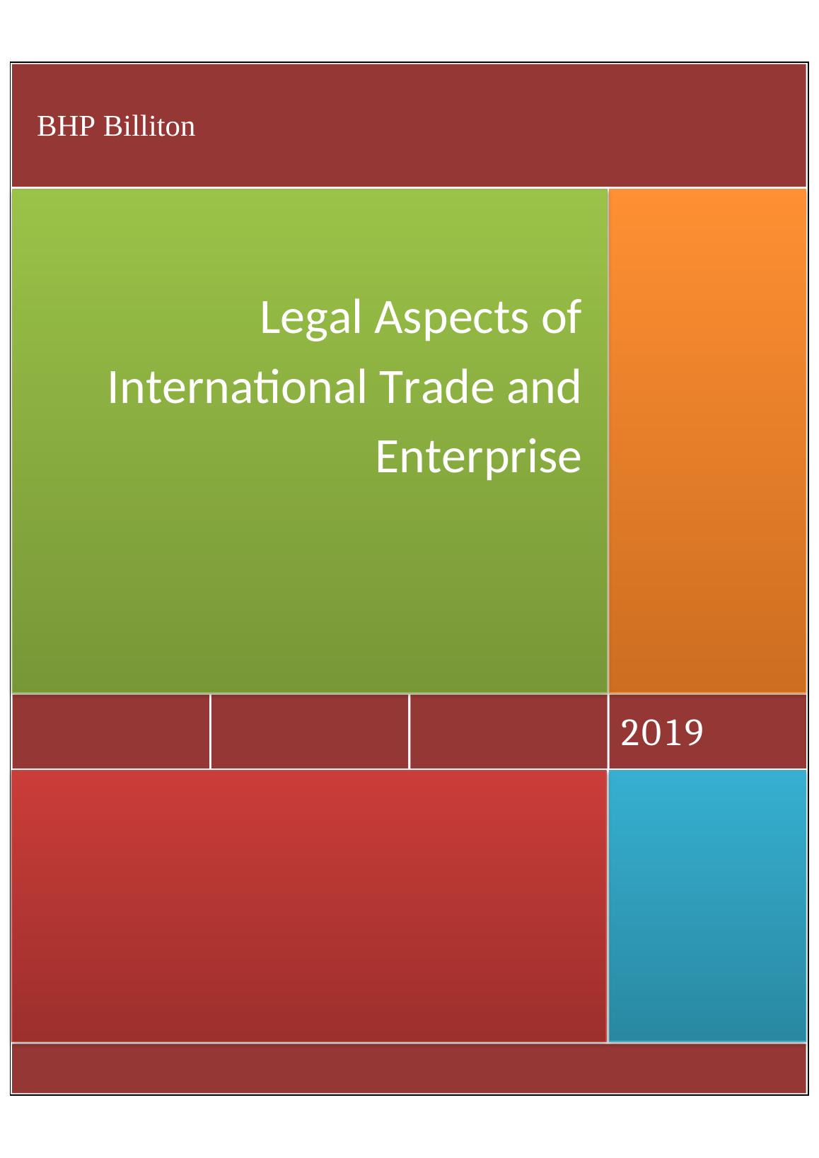 Legal Aspects of International Trade and Enterprise - BHP Billiton_1