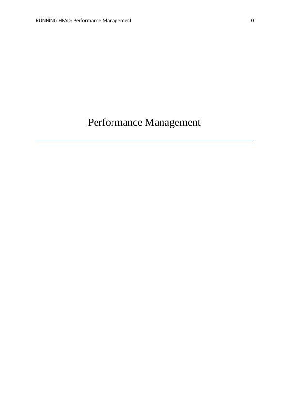 Performance Management  Assignment_1