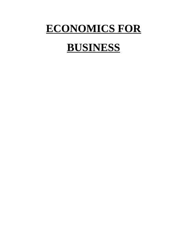 Economics for Business Assignment - Polo mint UK_1