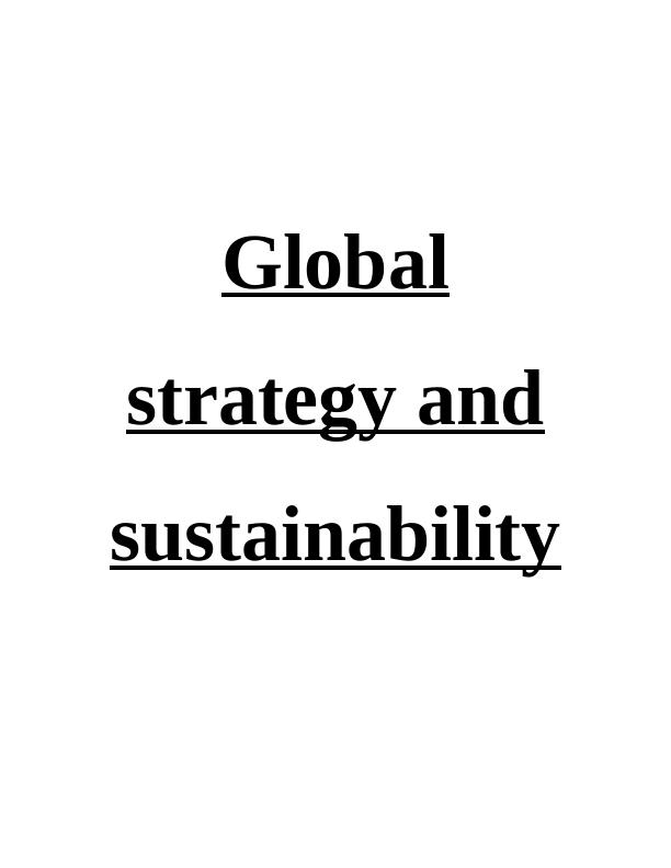 Global Strategy and Sustainability_1