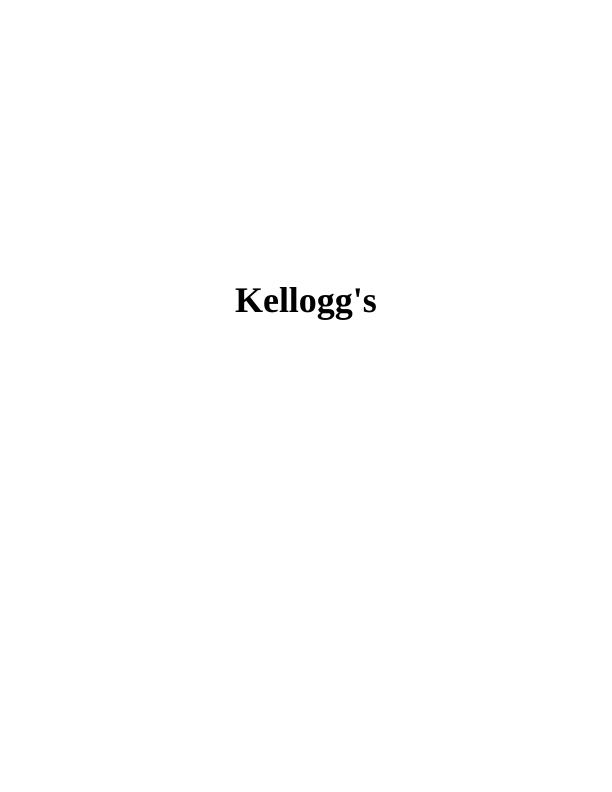 SWOT Analysis of Kellogg Company_1