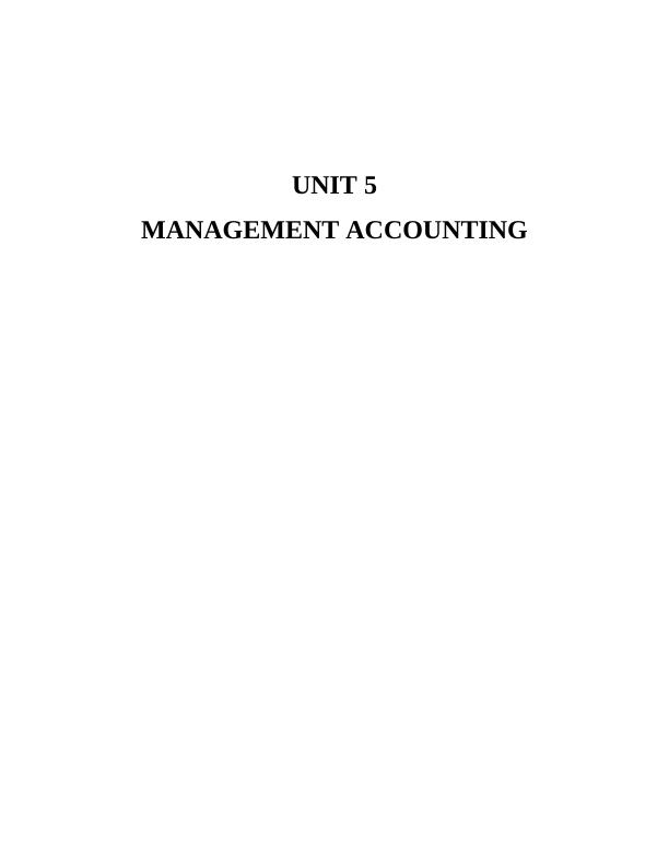 Assignment Management Accounting ( MA)_1