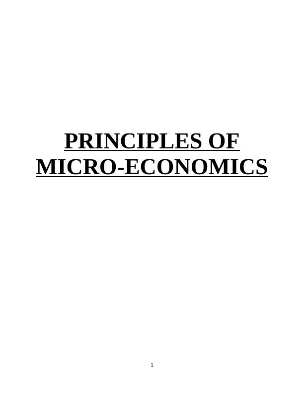 Principles of Micro-economics : Assignment_1