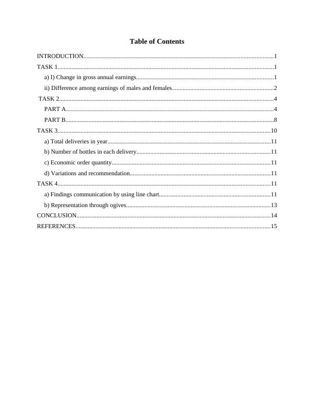 Statistics for Management Report (Doc)
