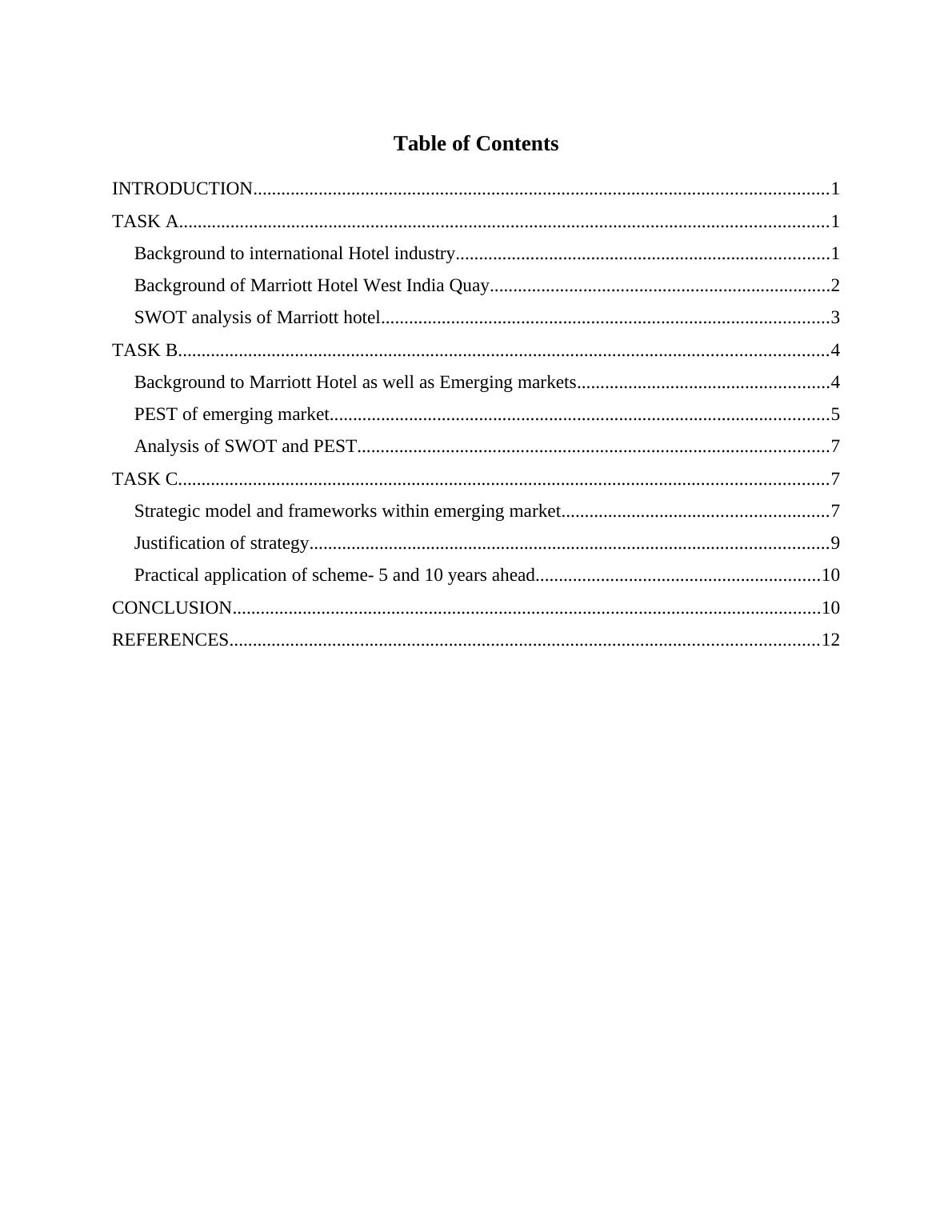 International Hospitality Management Sample Assignment