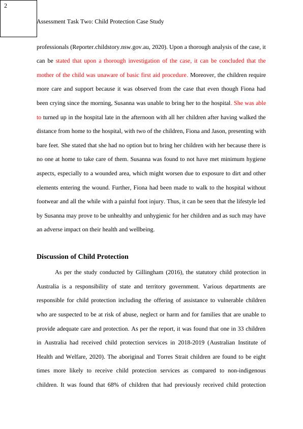 NRS 311| Assessment Task: Child Protection Case Study_3