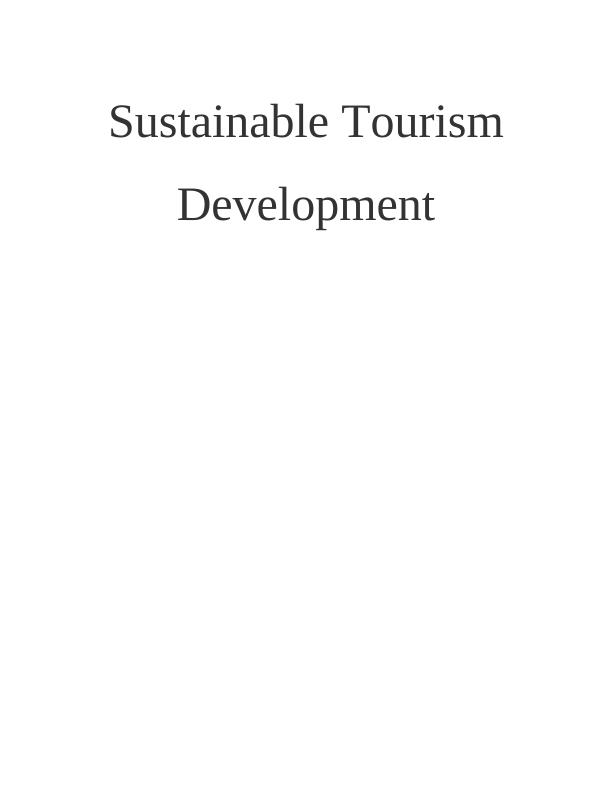 Sustainable Tourism Development : PDF_1