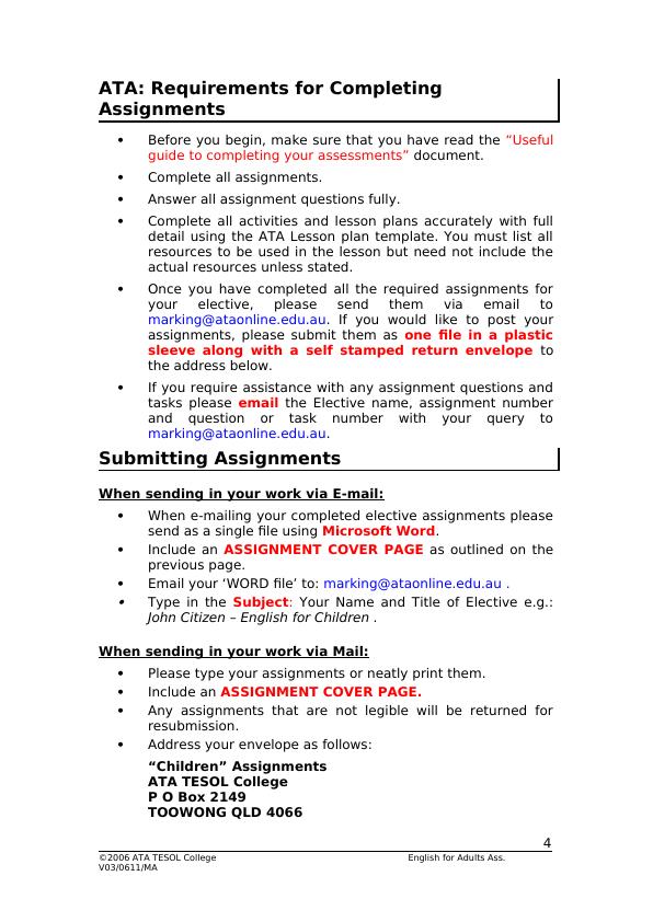 1431 - English for Adults : Assignment_4
