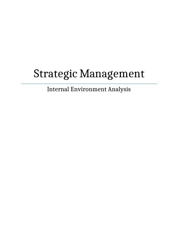 Strategic Management  -  Solved Assignment_1