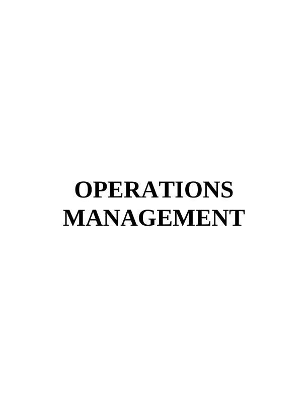 Operations Management Assignment - Burberry_1