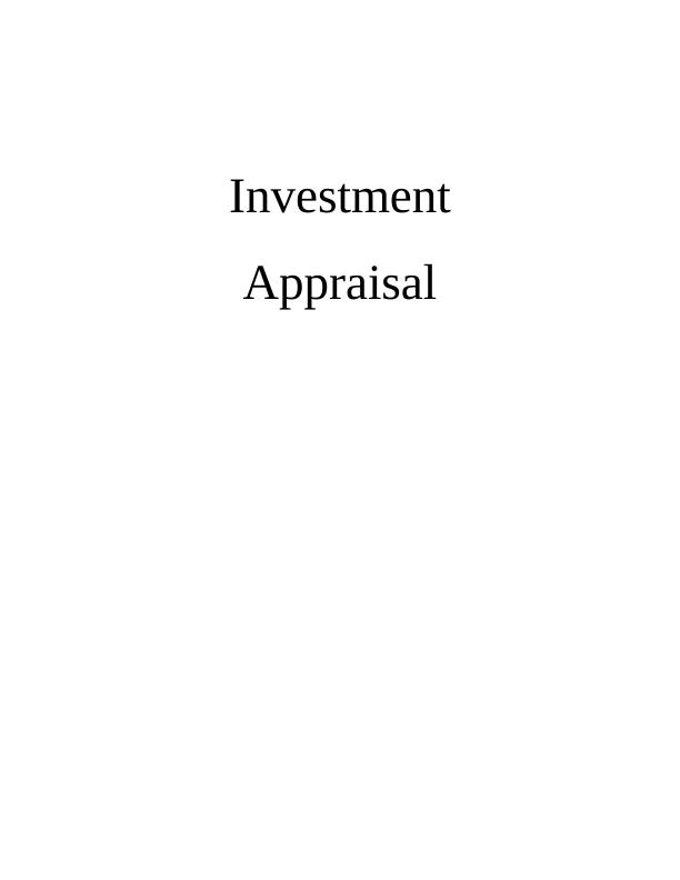 Investment Appraisal Techniques: Doc_1