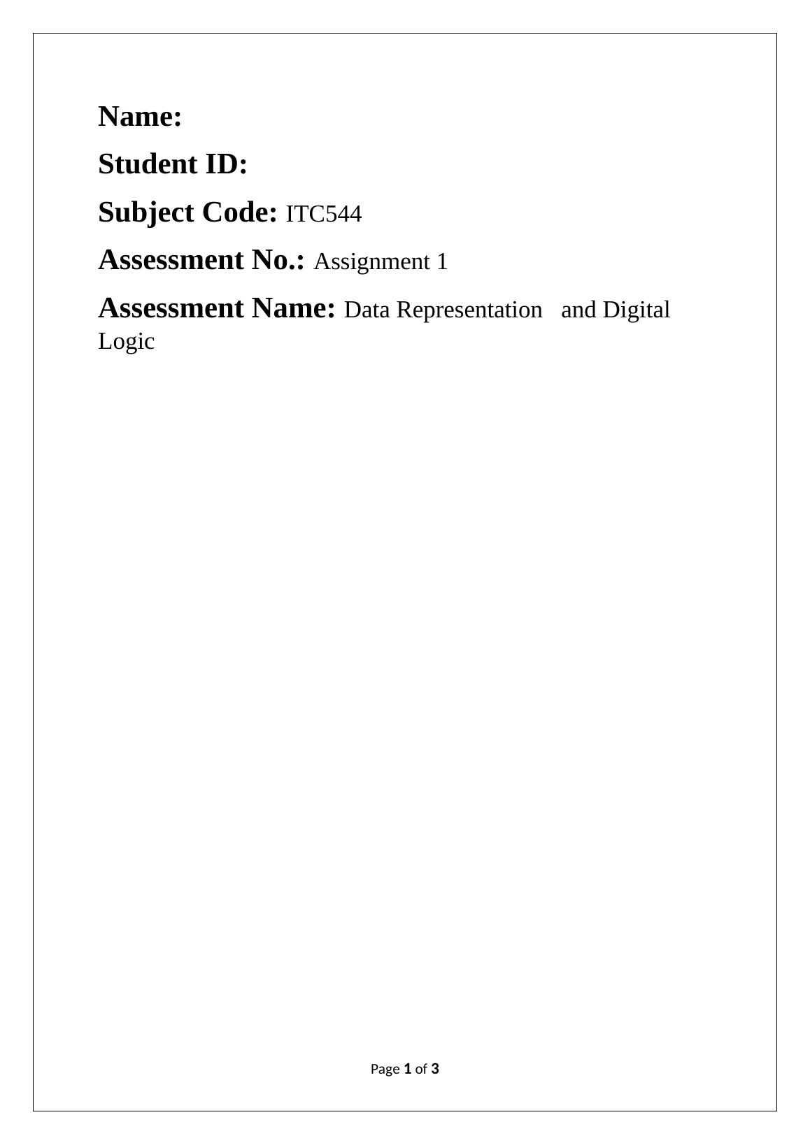 ITC544 - IT Fundamentals Assignment_1
