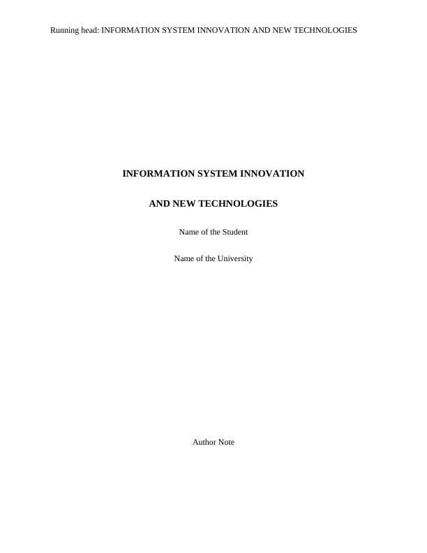 Information System: Emerging Trends in Information Systems_1