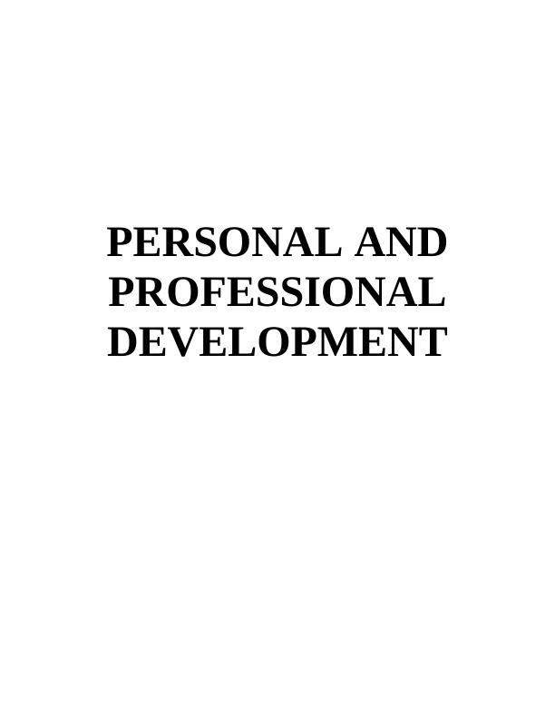 Personal & Professional Development Assignment PDF_1