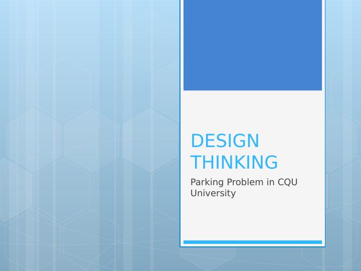 Design Thinking for Parking Problem in CQU University_1