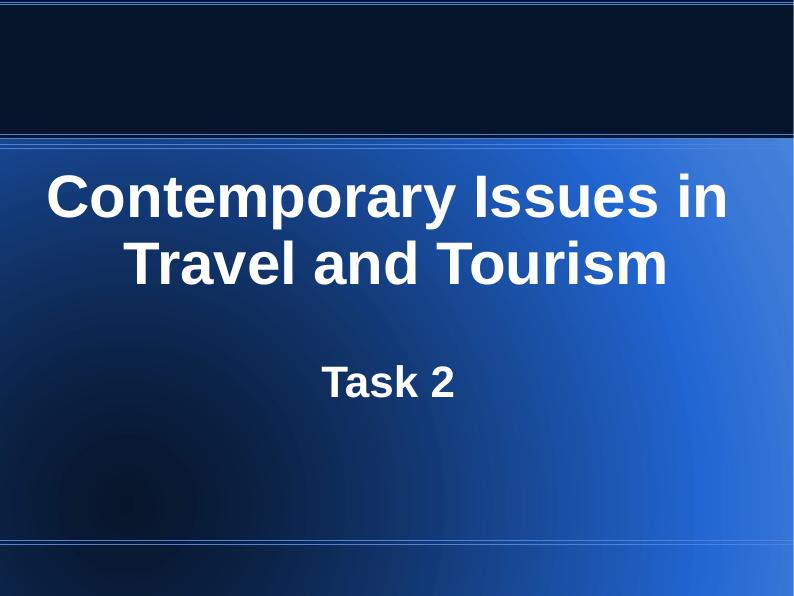 ( P33 ) Contemporary Issues in Travel and Tourism_1