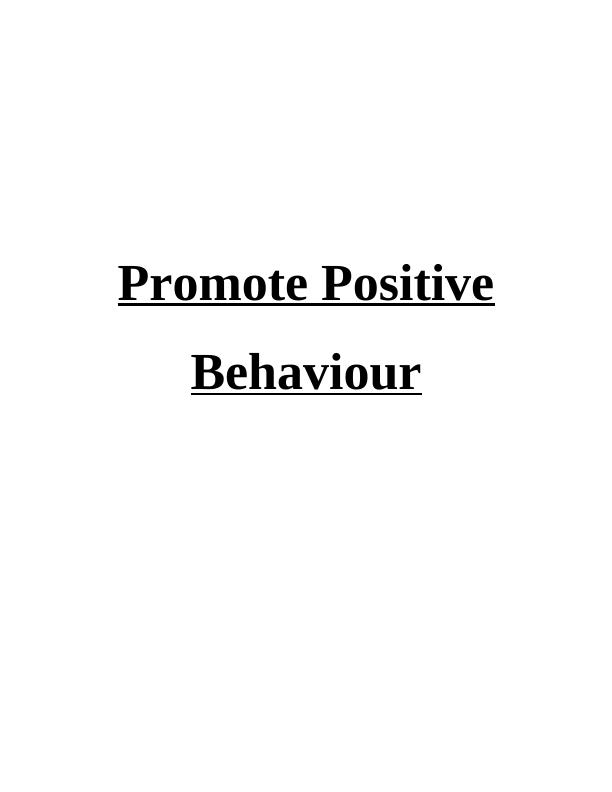 Promote Positive Behaviour - Doc_1