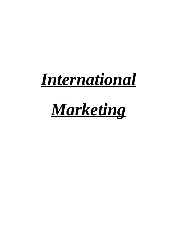 International Marketing PEST Analysis_1