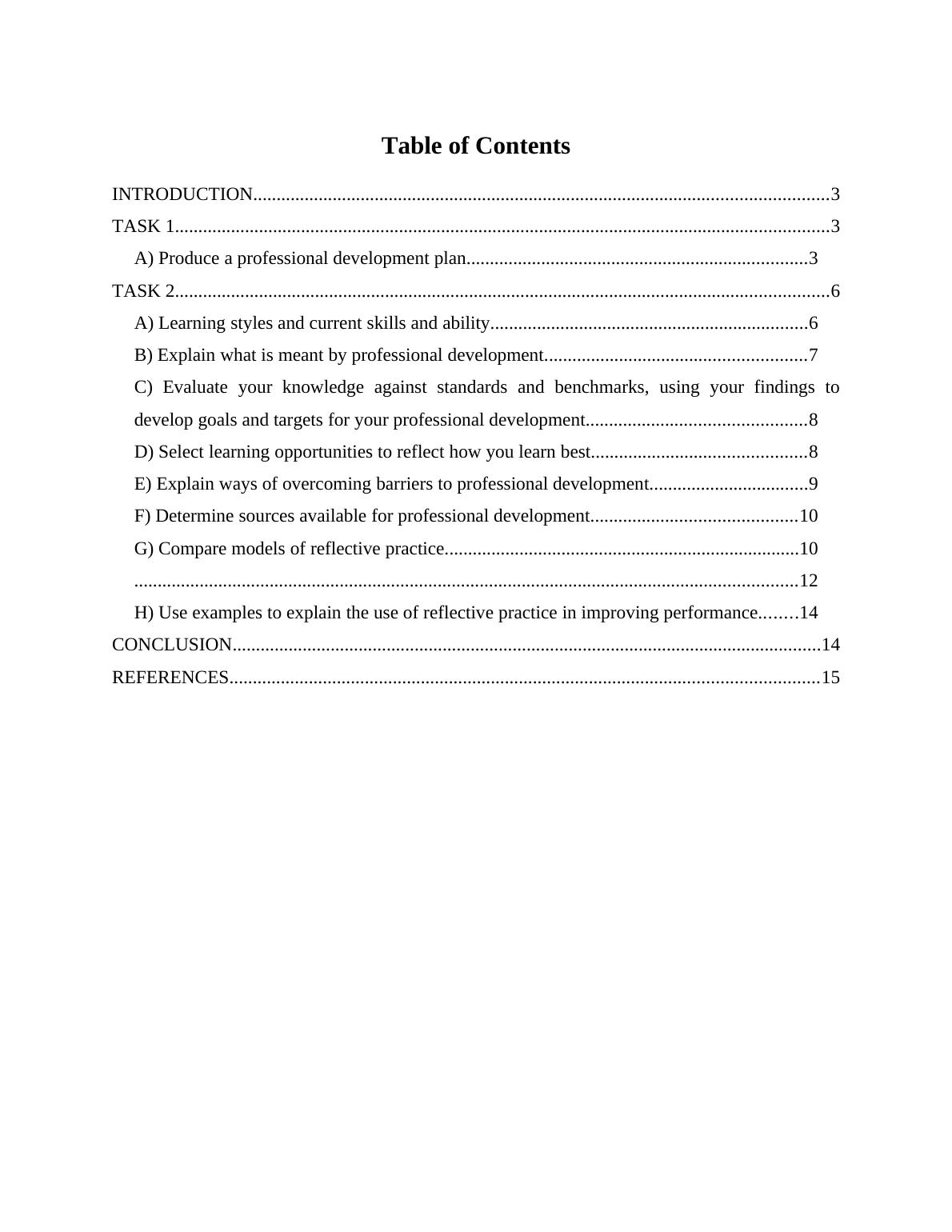 Professional Development in Health and Social Care Desklib