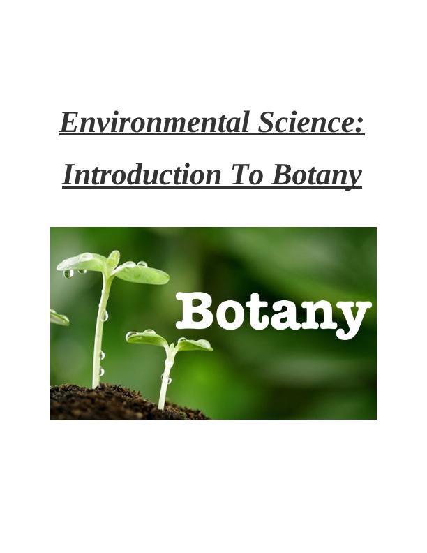 Environmental Science: Introduction To Botany_1