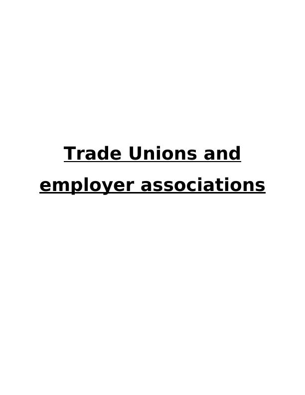 Trade Unions and employer associations_1