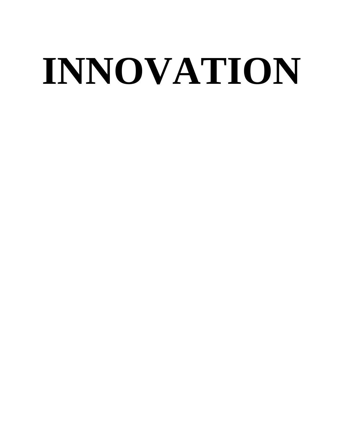 (solved) Innovation : Assignment_1