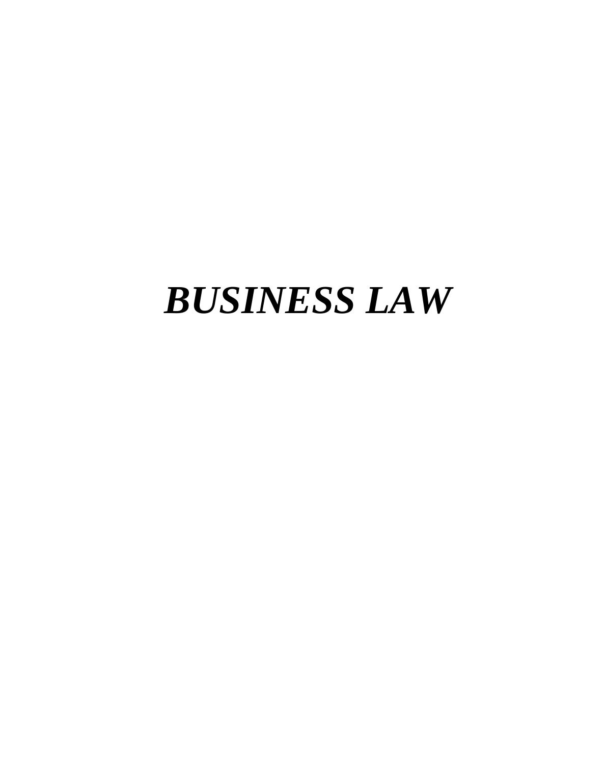Business Law Assignment Solved - (Doc)_1