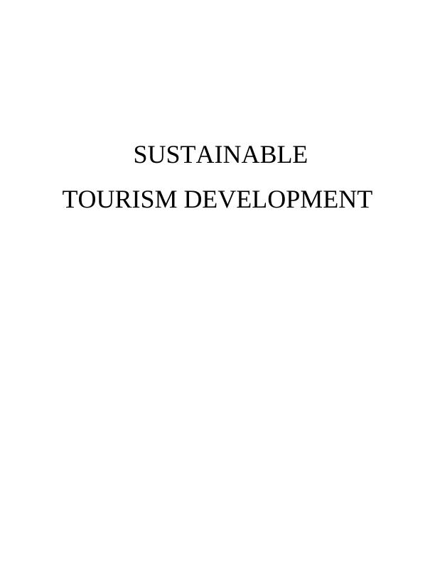 Sustainable Tourism Development – Doc_1