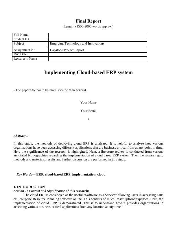 Implementing Cloud-based ERP system_1