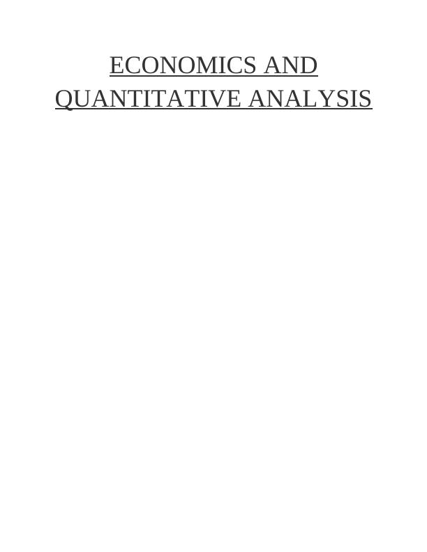 Economics and Quantitative Analysis_1