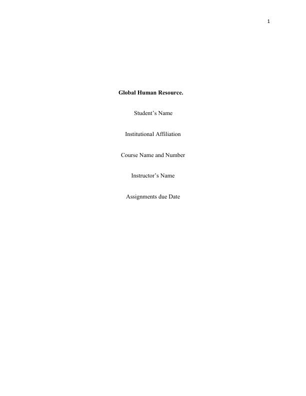 Global Human    Resource  PDF_1