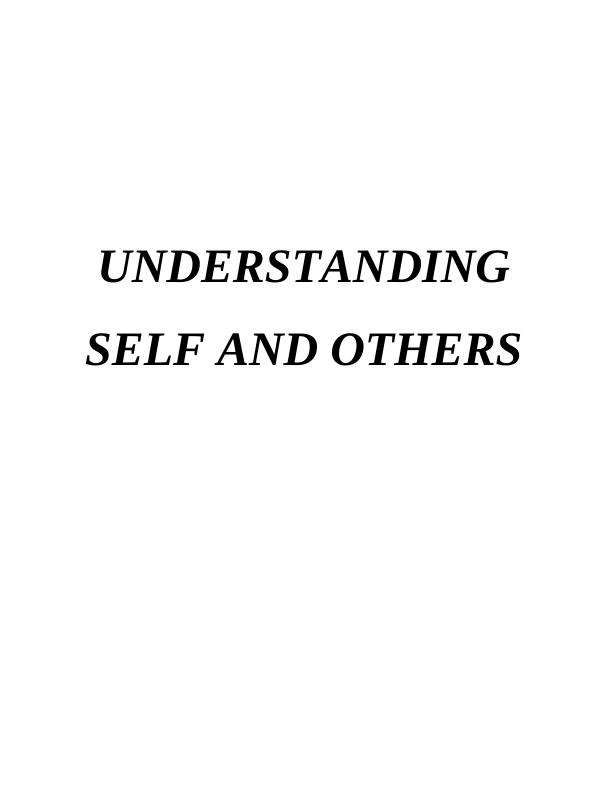 Assignment Understanding Self and Others_1